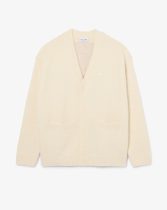 Cardigan in misto lana con stemma