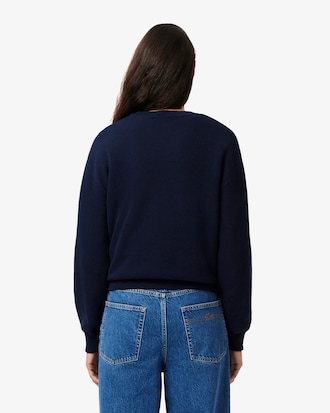 Maglione girocollo in cotone relaxed fit