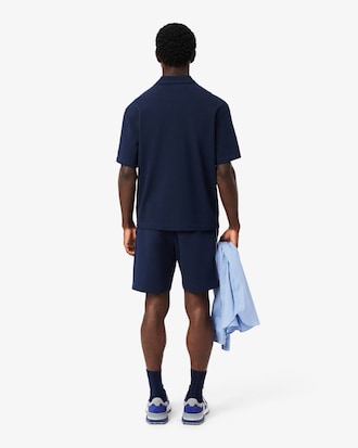 Shorts in tessuto felpato con striscia con logo regular fit