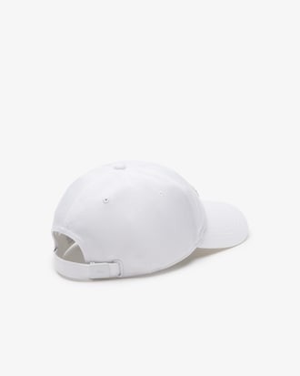 Cappello in twill di cotone con stemma coccodrillo