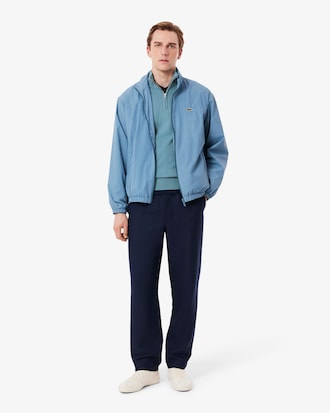 Pullover in cotone a collo alto con zip