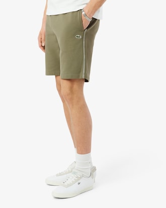 Shorts in tessuto felpato con striscia con logo regular fit