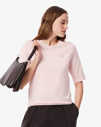 T-shirt in morbido cotone con maniche a tre quarti