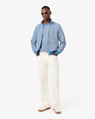 T-shirt slim fit con monogramma jacquard