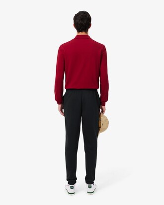 Pantaloni della tuta tapered fit in tessuto felpato