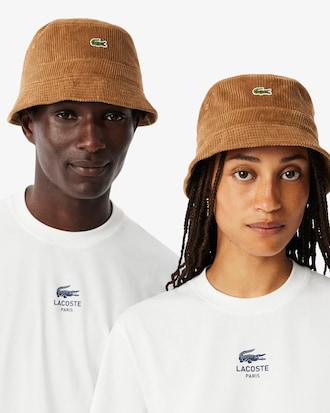 Cappello bucket in velluto a costine