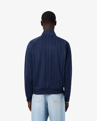 Giacca con zip jacquard con monogramma