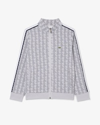 Felpa unisex a collo alto con zip e monogramma