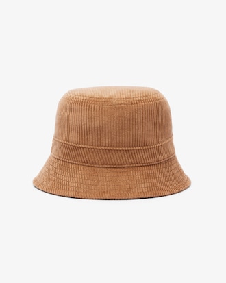 Cappello bucket in velluto a costine
