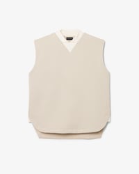 Felpa senza maniche con scollo a V in maglia di raso Runway