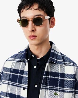Overshirt in twill di cotone con motivo scozzese