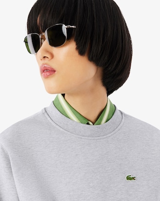 Felpa in pile girocollo relaxed fit