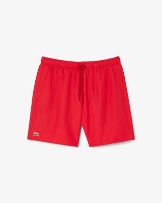 Pantaloncini da bagno monocromatici di lunghezza media