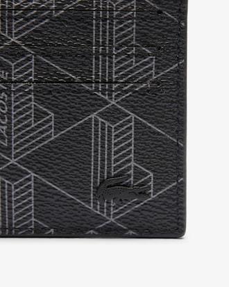 Porta carte da uomo in canvas con stampa di monogramma The Blend