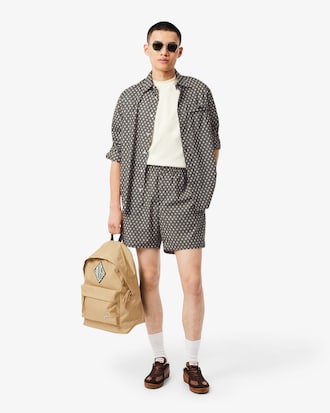 Shorts in misto cotone stampato relaxed fit