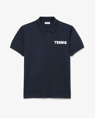 Polo stampata in petit piqu&eacute; classic fit