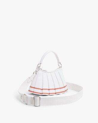 Borsa in pelle a righe Mini Lenglen Runway