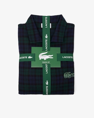 Completo pigiama in flanella con motivo scozzese