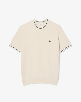 T-shirt in maglia con dettaglio a righe classic fit