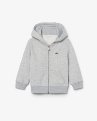 Felpa con zip unisex in tessuto felpato spazzolato