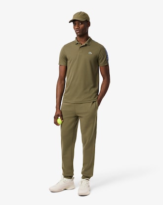 Polo da tennis a righe Ultra-Dry con marchio