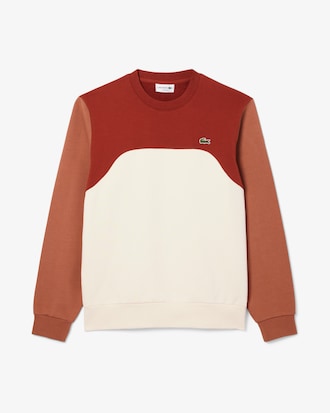 Felpa in cotone felpato color block