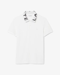 Polo con marchio jacquard slim fit