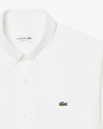 Camicia regular fit in popeline elasticizzato