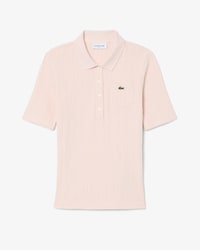 Polo slim fit in maglia pointelle