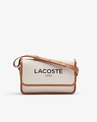 Borsa a tracolla in canvas con patta Heritage