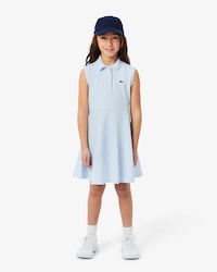 Vestito polo senza maniche in piqué stretch