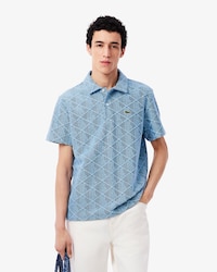 Polo in spugna con monogramma classic fit