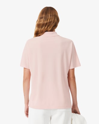 Polo fluida relaxed fit in piqu&eacute;