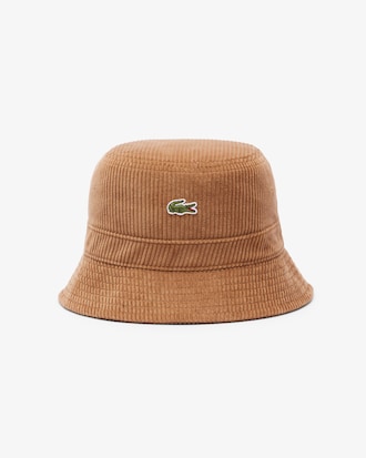 Cappello bucket in velluto a costine