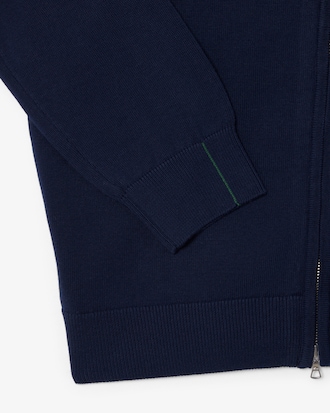 Pullover in cotone a collo alto con zip