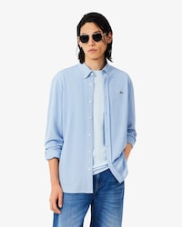 Camicia regular fit in piqu&eacute;