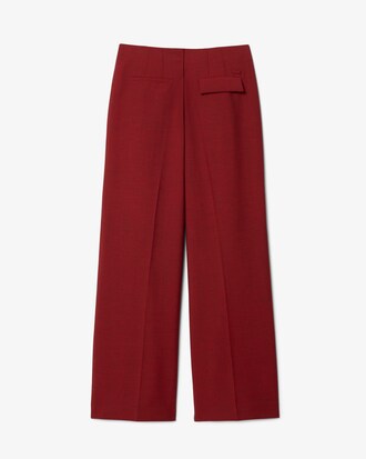 Pantaloni sartoriali in lana straight fit Runway