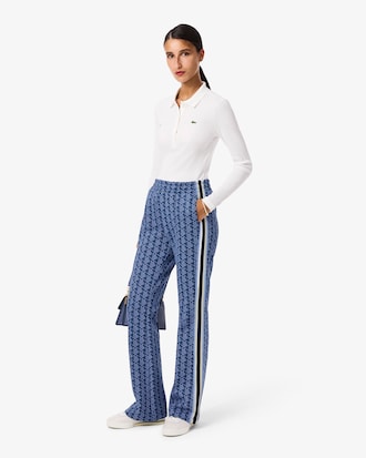 Pantaloni della tuta svasati con monogramma