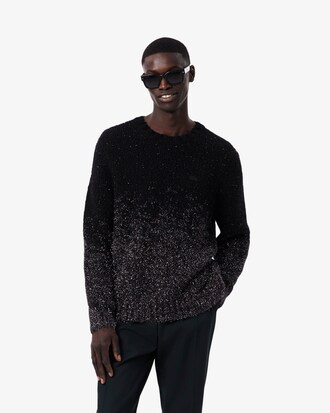Maglione in jacquard metallizzato sfumato