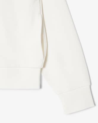 Felpa con zip e stemma relaxed fit