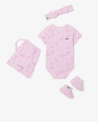 Set regalo neonato in cotone stampato