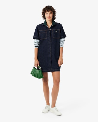Vestito in denim a maniche corte