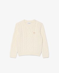 Maglione girocollo in cotone e lana