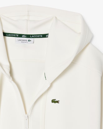 Felpa con zip e cappuccio in piqu&eacute;