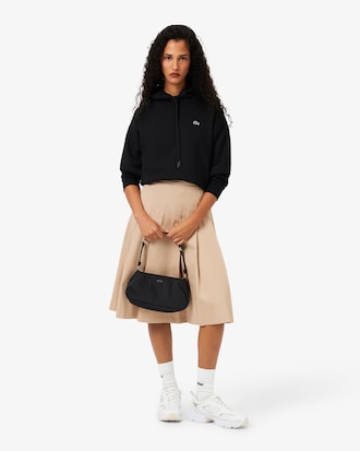 Felpa oversize in pile con cappuccio