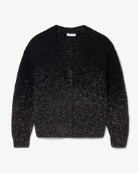 Cardigan in jacquard metallizzato sfumato