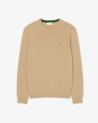 Pullover girocollo monocromatico in cotone