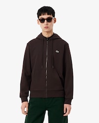 Felpa in tessuto felpato classic fit con zip