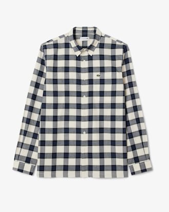 Camicia regular fit in flanella motivo scozzese