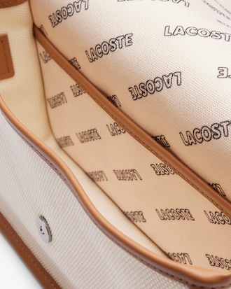 Borsa a tracolla in canvas con patta Heritage